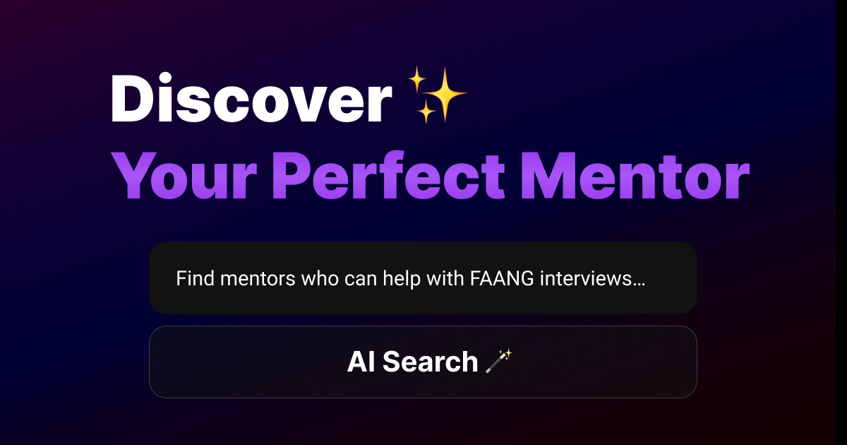 Finding Your Perfect Mentor Just Got Smarter: Introducing AI-Powered Search
